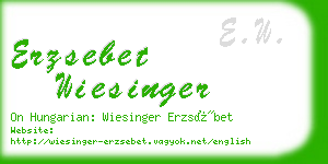 erzsebet wiesinger business card